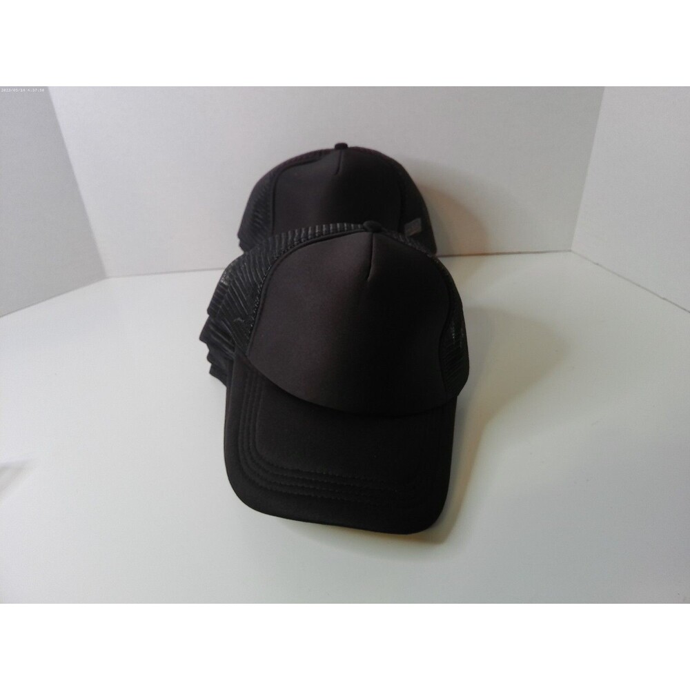 Lot Of 11 Plain Black Baseball Caps